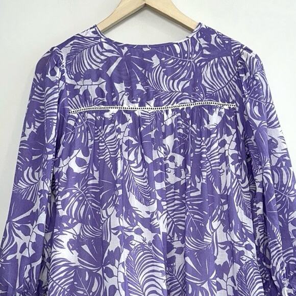 SUNDRY Palm Beach Ruffle Dress in Bright Orchid - Picture 9 of 13